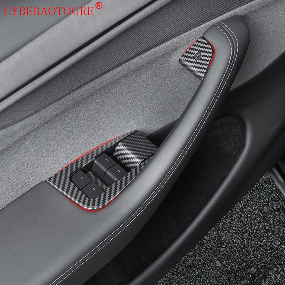 

Для Tesla Model Y Juniper 2025, оконный переключатель, подъемная панель, наклейка, наклейка на дверное окно, кнопка настройки переключателя, декоративная наклейка