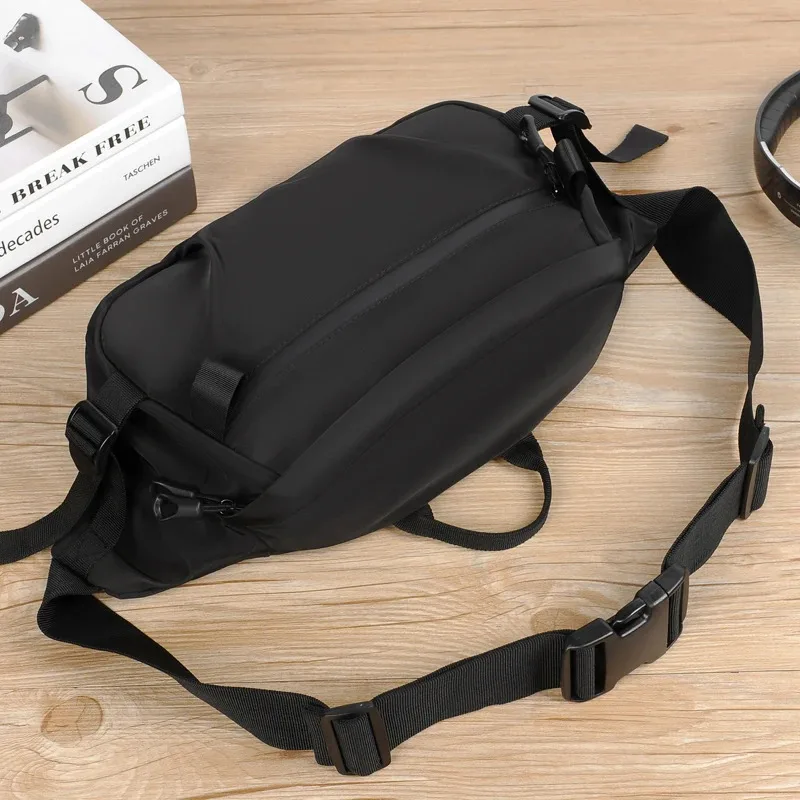 Men multifunctional laptop waist packs trendy computer messenger bag men Sports chest bag large capacity diagonal shoulder bag