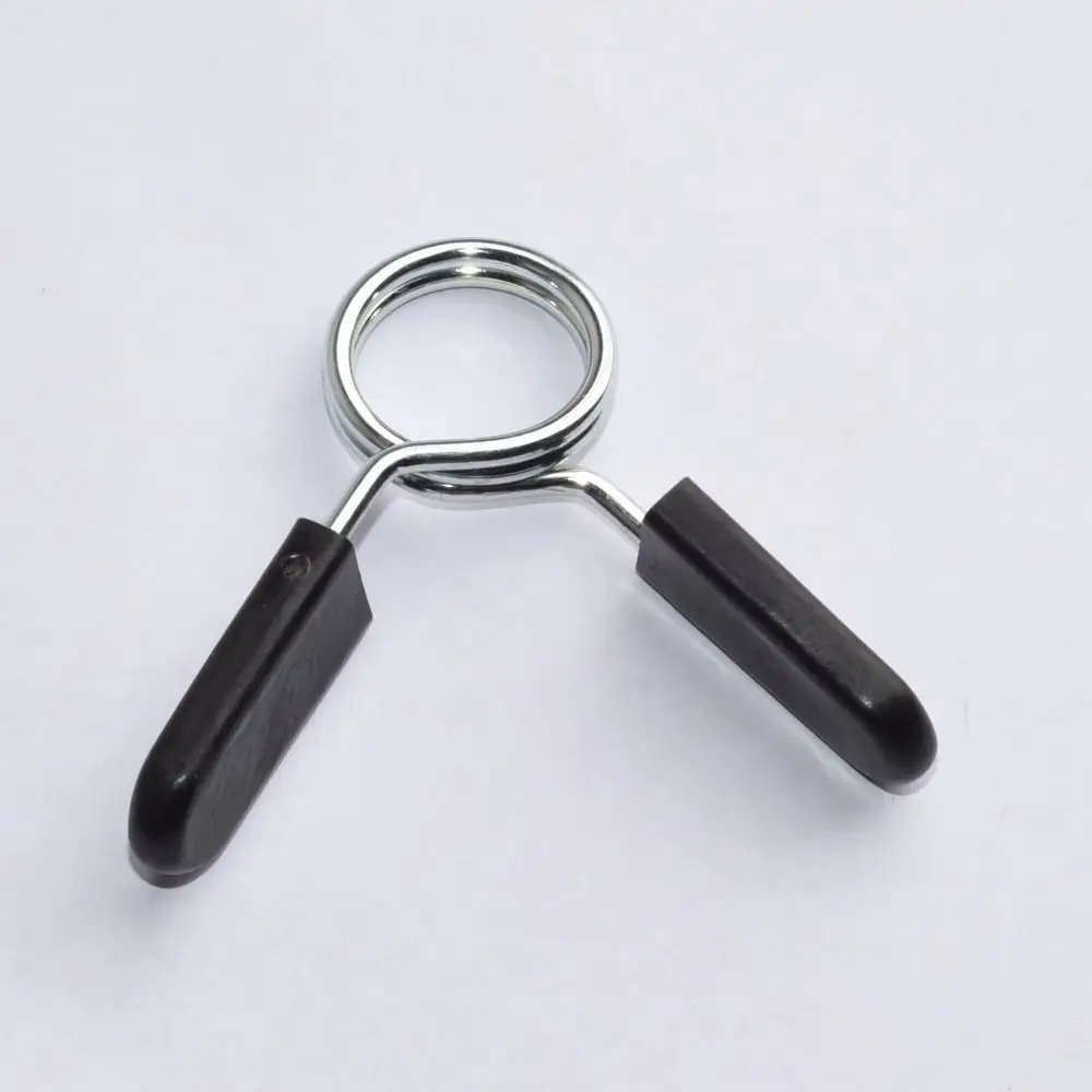 1 Pair Gym Barbell Clips Anti-loosening Safety Protection Spring Collar Clips Stable 24/25/28/30mm Barbell Lock Clamp