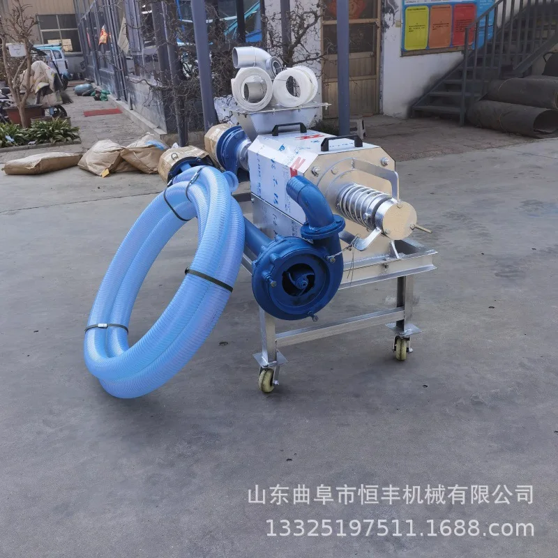 

(Специально для морских перевозок) Машина для обезвоживания твердых и жидких фракций с ручной подачей, наклонный грохот барабанного типа для влажного и сухого навоза свиней