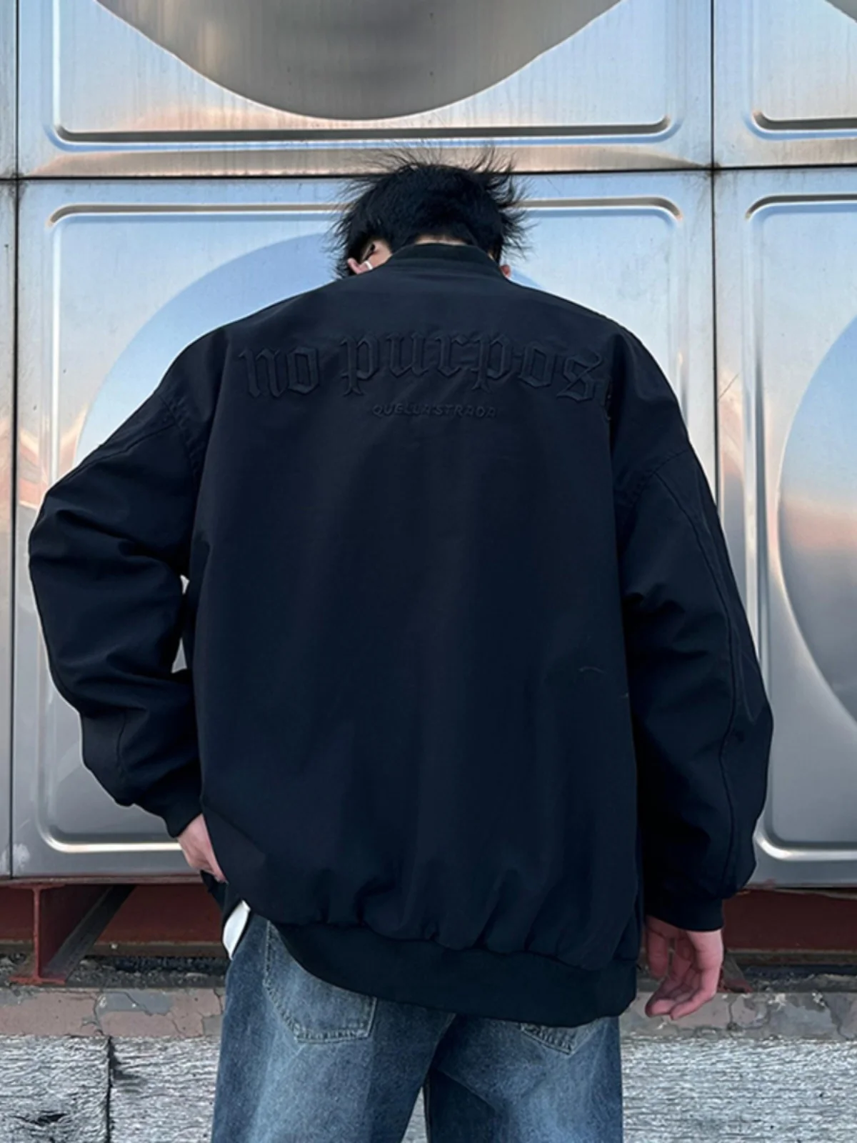 

Bla Letter Embroidery Baseball Jaet Hip Hop Sle Men's Autumn Winter Streetwear Cotton Flight Jaet Warm Outerwear