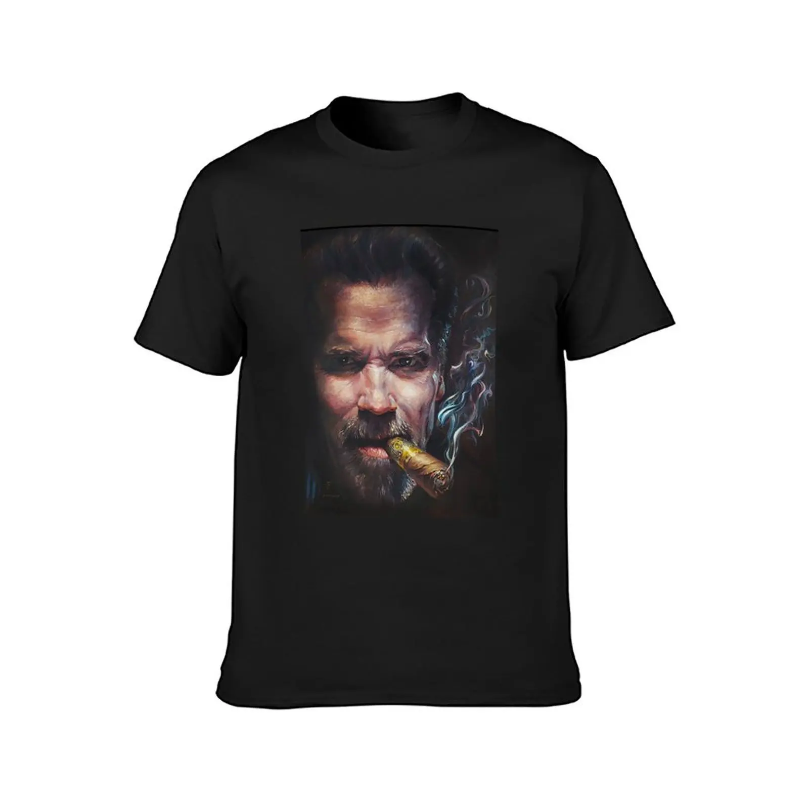 Arnold Smoking a CigarStogifunny tee T-Shirt tops aesthetic clothes Aesthetic clothing shirts graphic tees mens t shirt