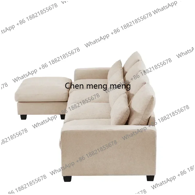 Creative Large L-Shape Feather Filled Sectional Sofa Convertible Sofa Couch Reversible Designer Muebles Postmodern Furniture
