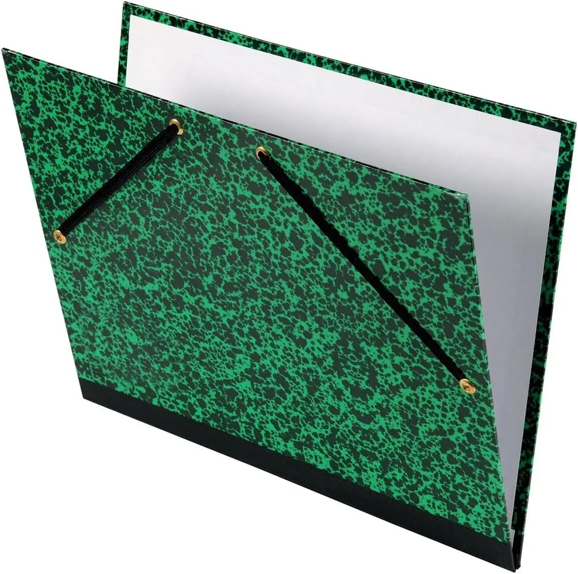 Document Folder with 2 Corners and Elastic Fastener - 520x720 mm Green