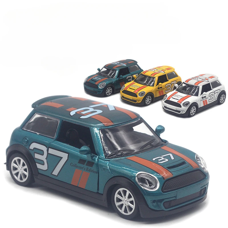 1:32 سبيكة ميني كوبر رسمت نموذج سيارة رالي التراجع فتح الباب نموذج سيارة هدايا لعبة للأطفال #1