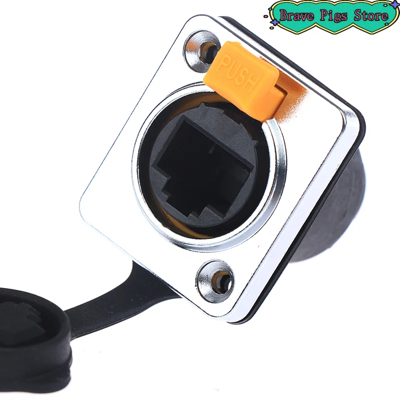 1Set RJ45 Ethernet IP65 Straight Sockets Connector Female Panel Mount Waterproof