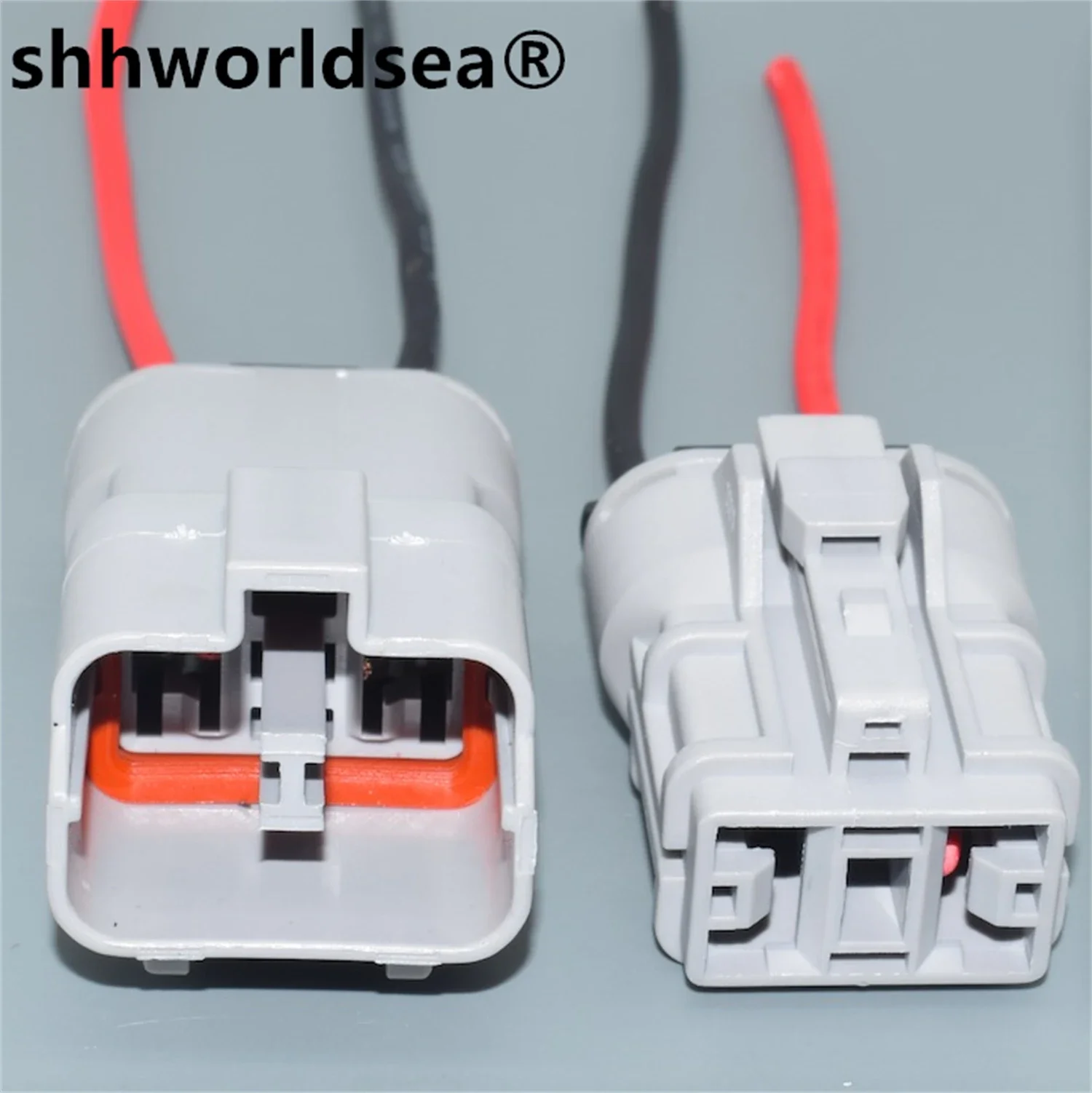 shhworldsea 2 Pin Way 9.5 MM Automobile Electric Wire harness Plug Grey Male Female Connector 7222-4220-40 7123-4220-40