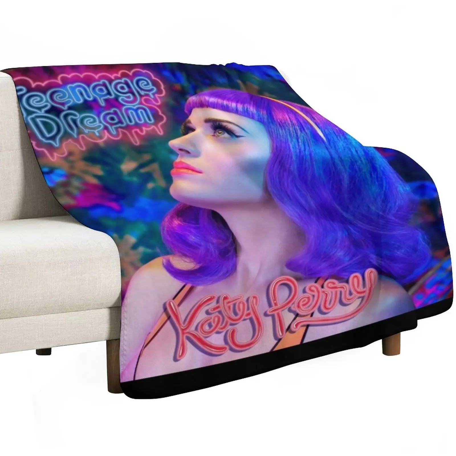 Katy Perry teenage dream 2 Throw Blanket Warm Plush Fuzzy Blanket for Living Room