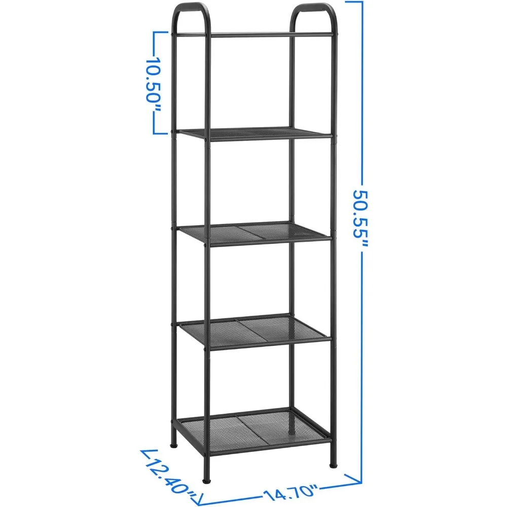 MAX Houser Storage Rack with Shelf,Industrial Style Extendable Plant Stand, Standing Shelf Units for Kitchen, Bathroom