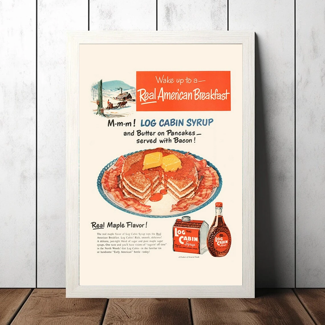 إعلان RETRO BREAKFAST - إعلان الفطائر الرجعية - ريترو مطعم الفن على جانب الطريق عشاء الفن الإفطار ملصق المطبخ جدار الفن الرجعية سجل الكابينة #3