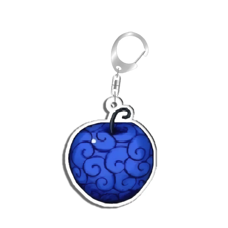 Keychain for ONE PIECE Devil Fruit Moku Moku No Mi Anime Game Fans Gifts Recycled Acrylic Backpack Pendant Decoration Rare Toys