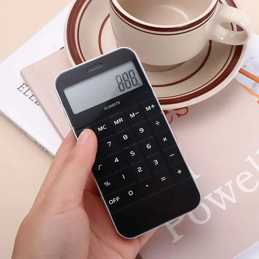 Portable School Promotional Office Universal Cheap Digit Calculator White Electronic Black