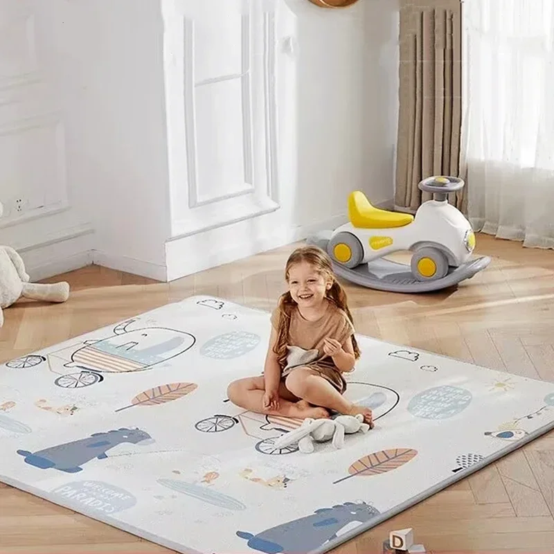 Thick 200*180cm Large Size Play Mats for Children's Safety Mat 1cm EPE Environmentally Friendly Baby Crawling Folding Mat Carpet