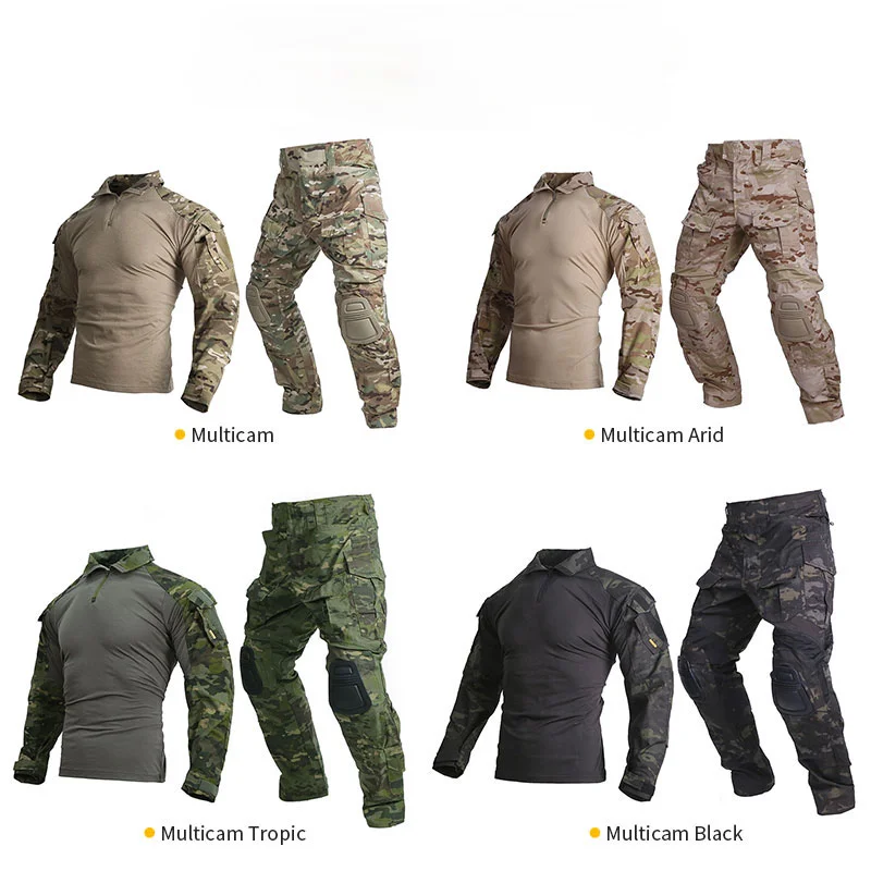 Emersongear-Conjunto de uniforme de trajes de combate G3, camisas para hombre Gen3, pantalones, camisetas mejoradas, pantalones Cargo con coderas y rodilleras, 2019