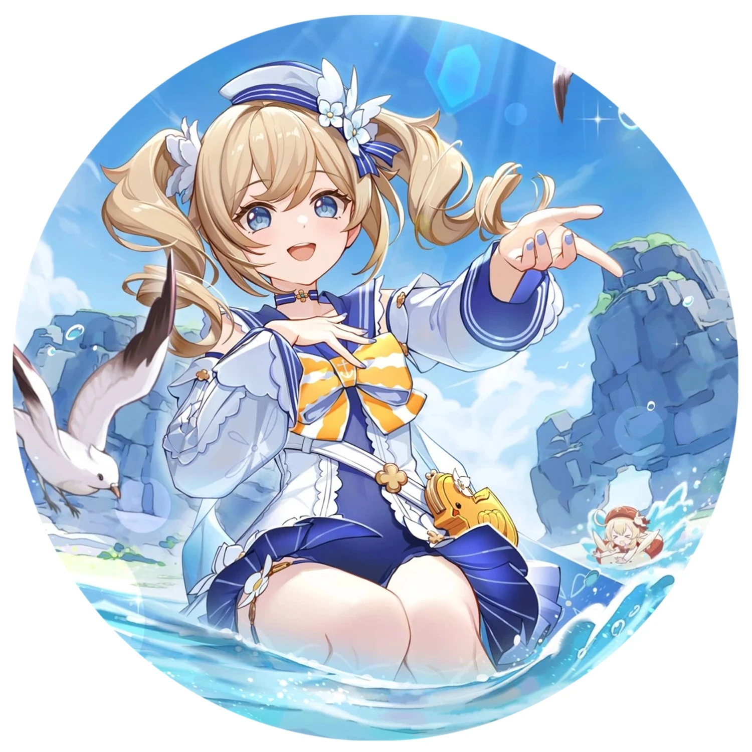 58mm Game Genshin Impact Mavuika Ineffa Beelzebul Sigewinne Yae Miko Cosplay COSTUME Badge Pin SPTE Tinplate Brooch﻿ Prop Gilf