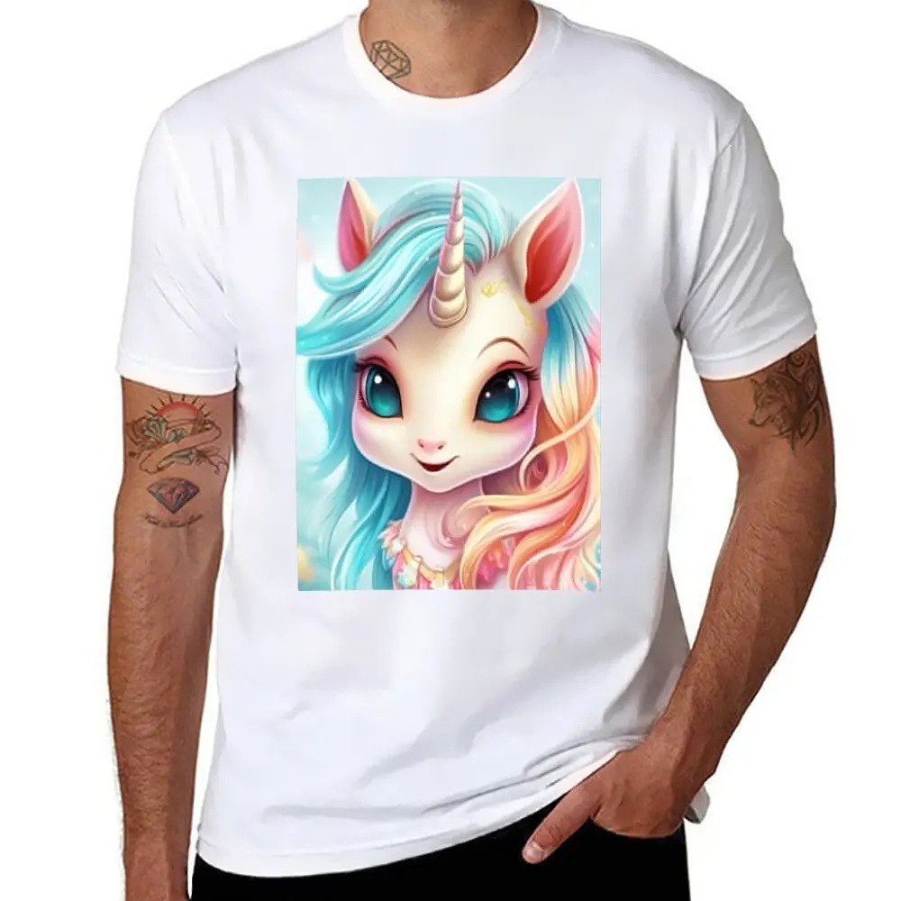 Camiseta divertida De Unicornio, Camiseta De cuello redondo, camisetas De movimiento, gran oferta, competición De actividad, novedad