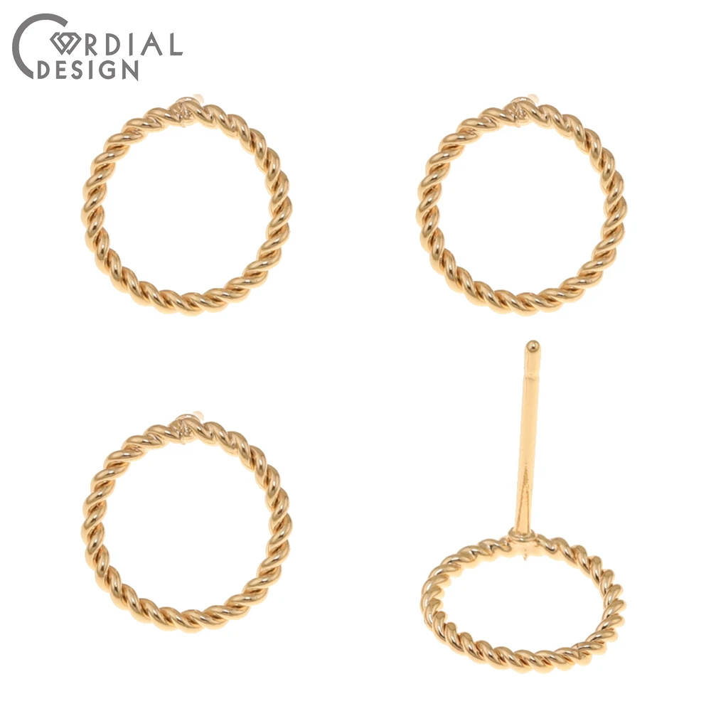 

Ювелирные изделия Cordial Design 50 шт. 10*10 мм, аксессуары/серьги-гвоздики/форма петли/ПОДЛИННОЕ позолота/DIY/ручная работа/серьги, фурнитура