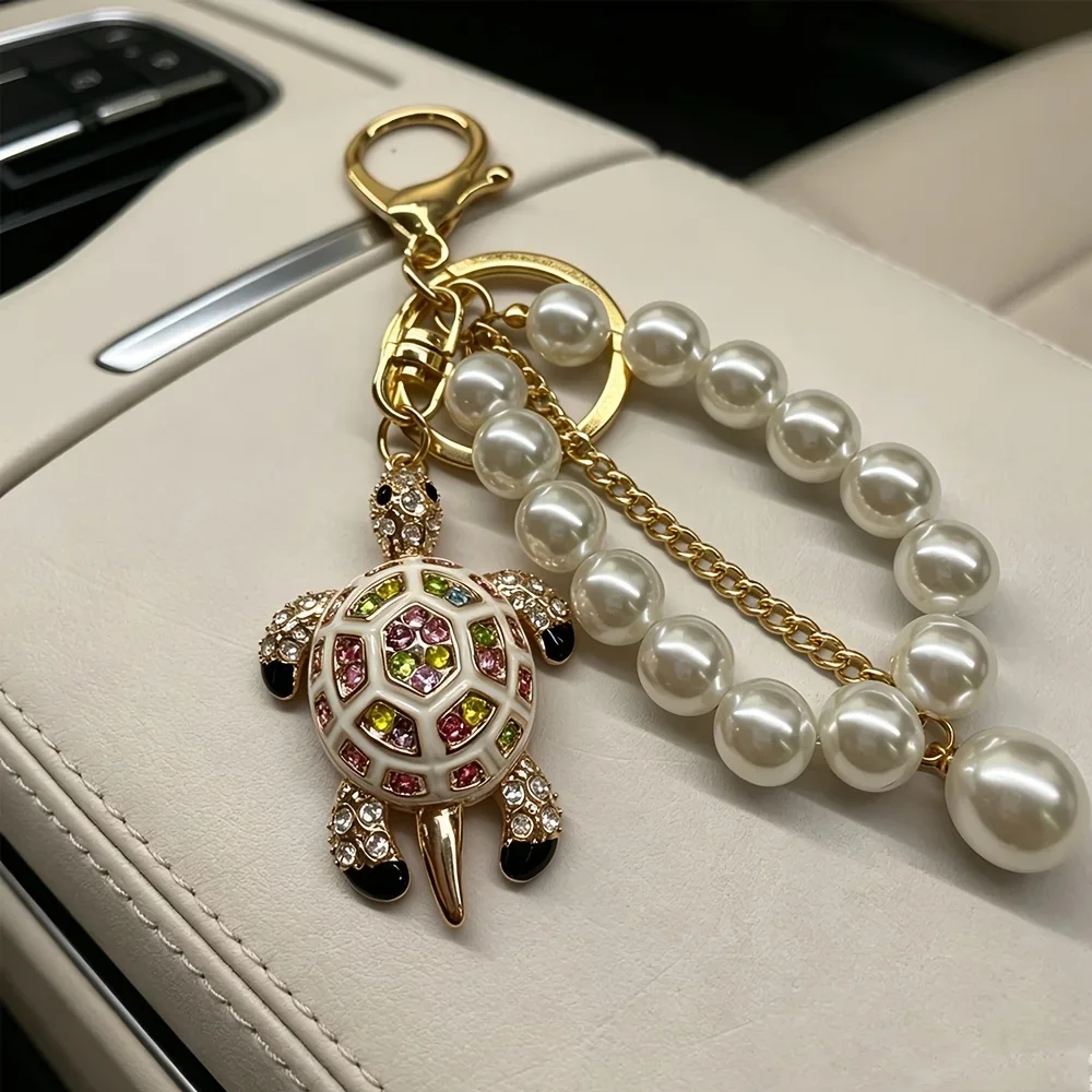 1PC Metal Cute Turtle Keychain, Car Key Hook, Women Bag Charm, Holiday Gift, Keyring Pendant