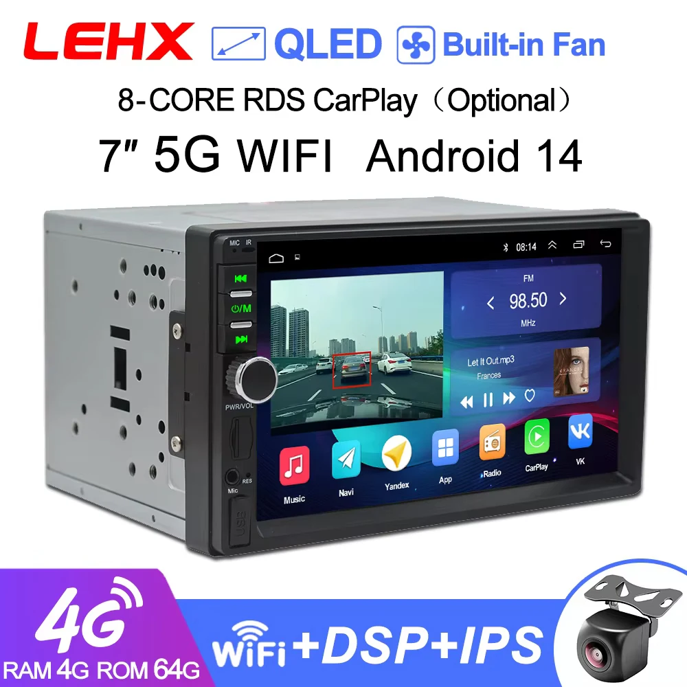 Revisión y recomendación del reproductor multimedia para coche de 2 DIN con Android 14