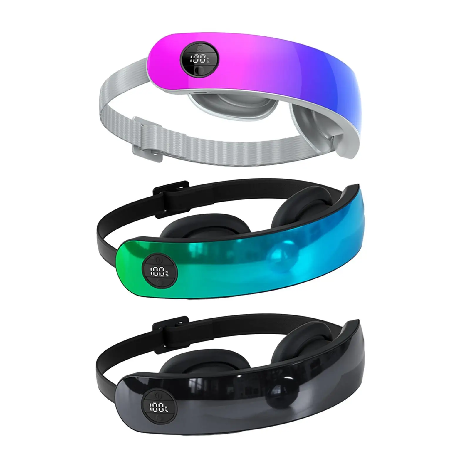 Masaje ocular electrónico con calor y enfriamiento, máscara de ojos calentada recargable inteligente, masaje ocular calentado para trabajo, dormitorio, viajes