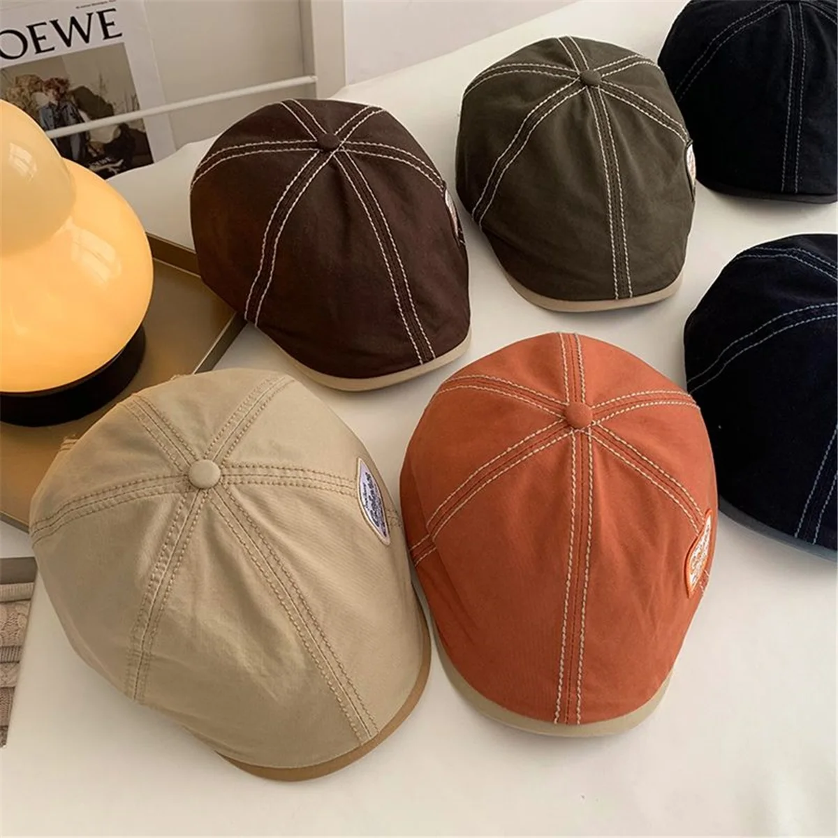 Retro niche progressive hat high street winter style Japanese beret