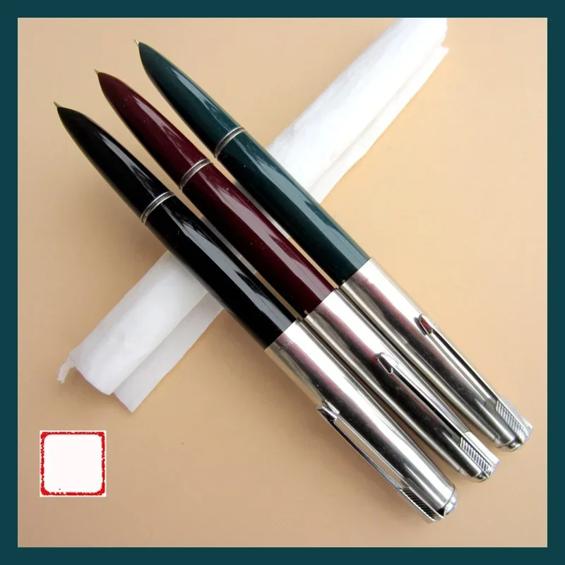 10pcs/lot Hero 616 0.5mm Iridium Nib Steel Fountain Pen with Length 13.4cm Mix Colors Pens Free Shipping