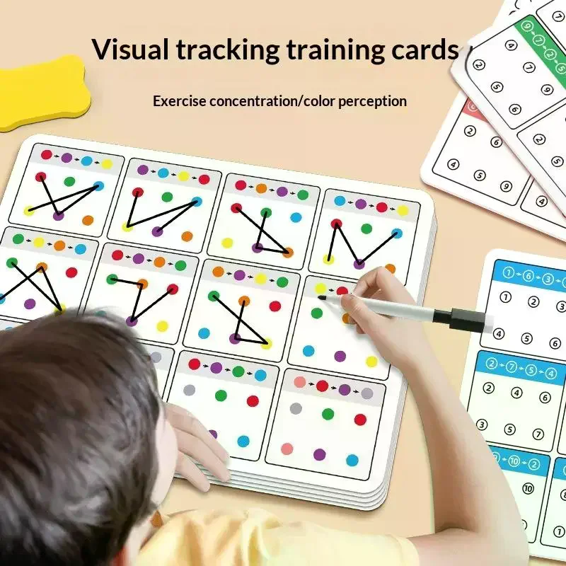 1 Set Children's Gift Visual Tracking Focus And Attention Training Card Color And Number Recognition Ideal Memory Improvement
