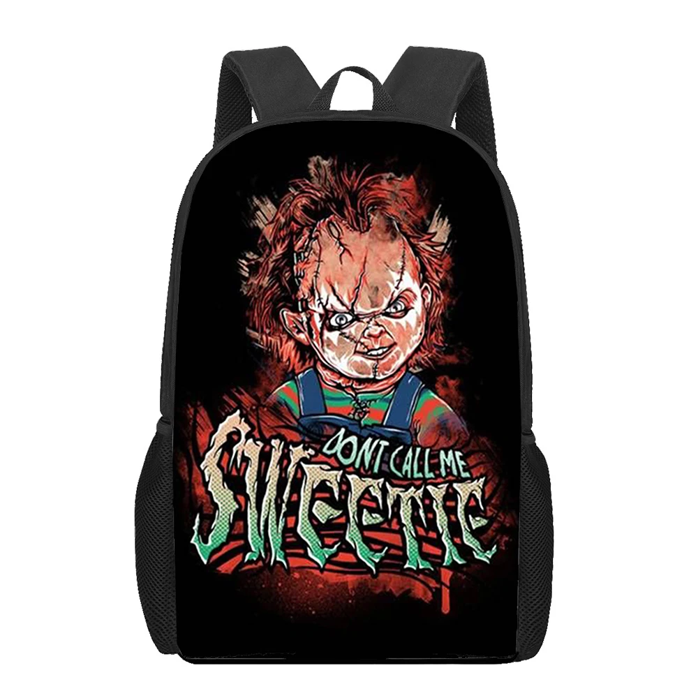 

Horror Theme Doll Printed Backpack for Girls Boys School Bags Children Book Bag Teenage Casual Travel Bagpack Laptop Backpack