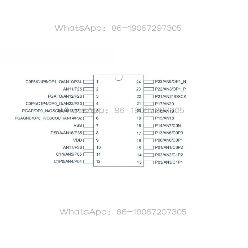 Микроконтроллер CMS8S6990-SSOP24, программируемый, в упаковке (50 штук)