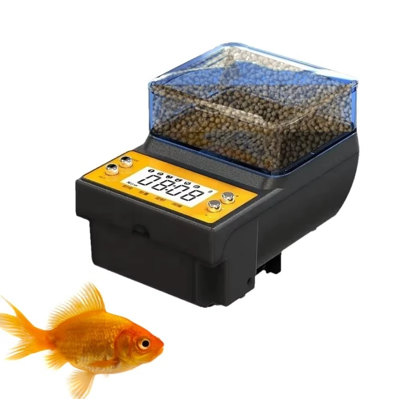 

Powered Smart Indoor Aquarium Fish Feeder Timed Shrimp Machine with Display Automatic Pet Feeder, Made of Durable Plastic