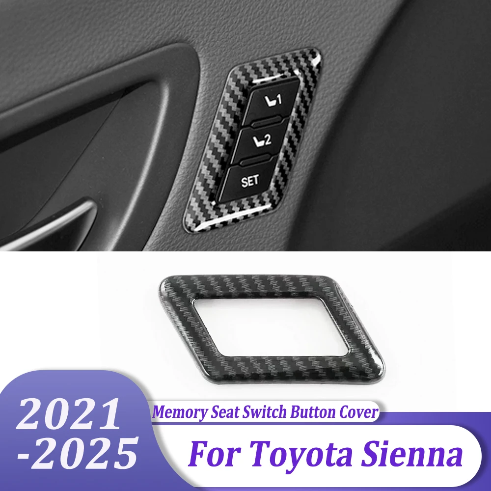 Couvercle de bouton de réglage du siège de rappel de mémoire, garniture, accessoires d'intérieur de voiture pour Toyota Sienna 2021 2022 2023 2024 2025
