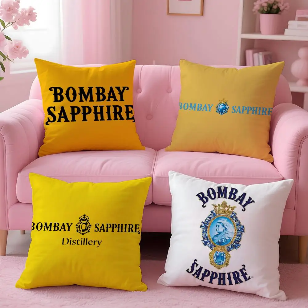 alcohol Bombay Sapphire Cushion Cover Cushion Cover Set 4Pcs 50x50 45x45 40x40 Pillowcase Decorative Sofa Home Decor