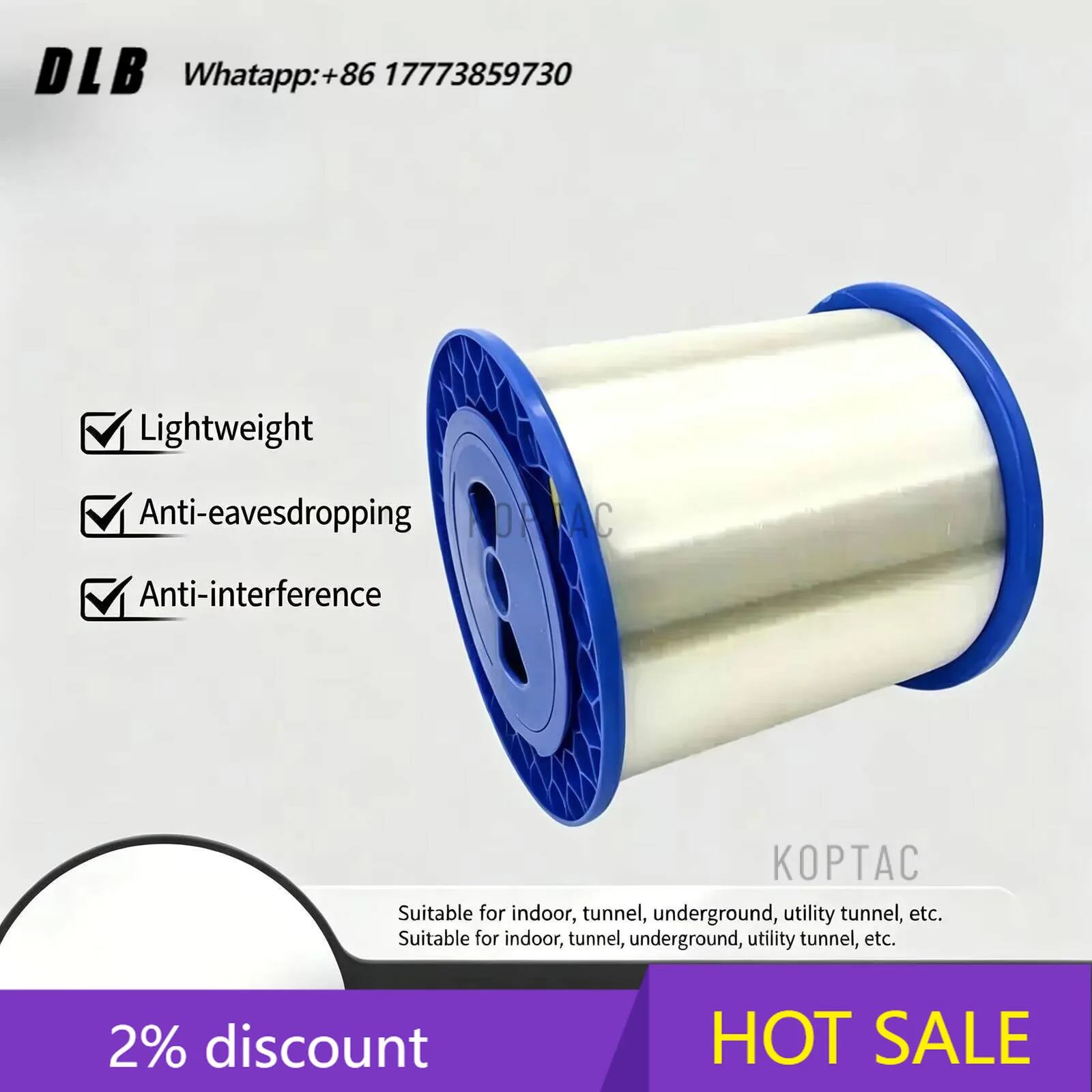 For ​1Km  G.657A2 Bare Optical  Cable FPV Drone Fiber Wire Anti-break  High Strength Test  optic long flying