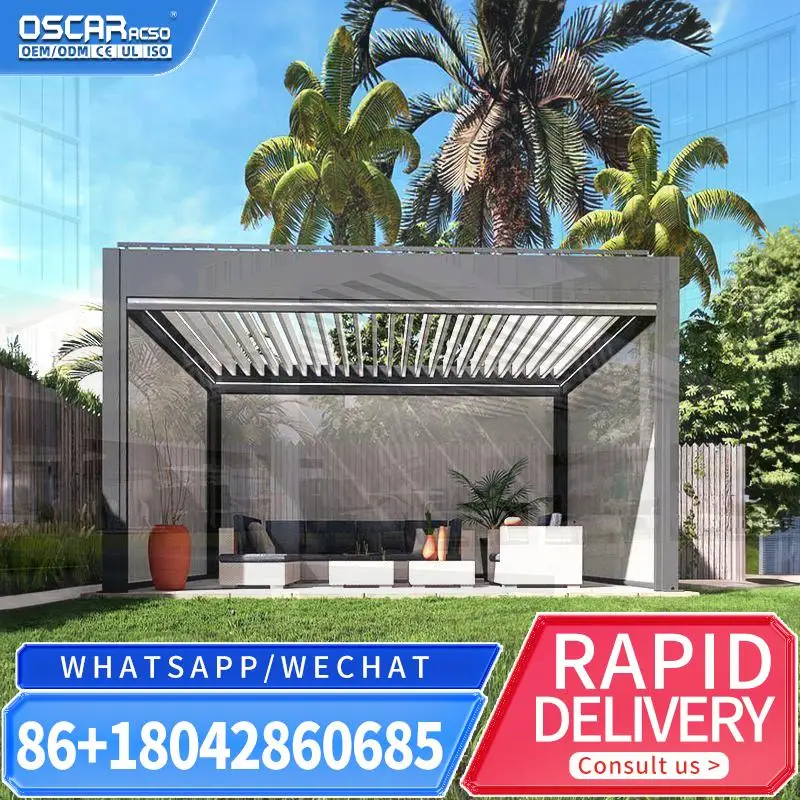 Hot Selling Aluminum Gazebo Outdoor Pergola for Sun Shading Car Protection pergola