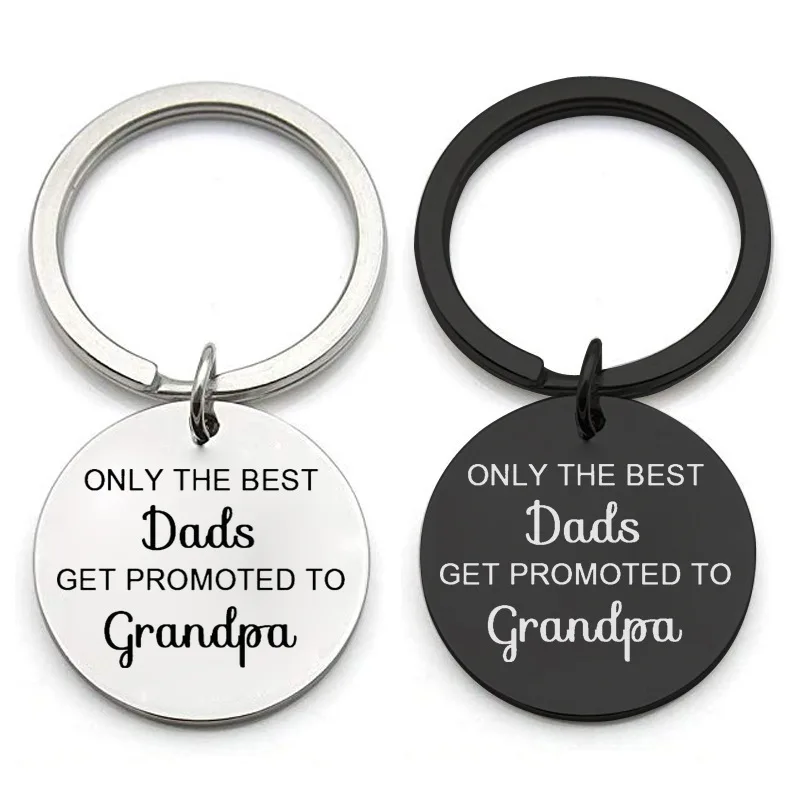 keychain grandpa For Family Mom Dad Grandpa Grandma Uncle Aunt Stainless Steel Keyrings Father's Day Mother's Day Gift