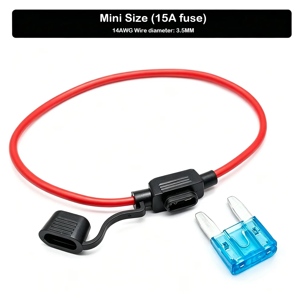 Wasserdichter 10/12/14/16/18AWG Schneidbarer Auto-Inline-Sicherungshalter 5A-50A Standard-/Mini-Sicherungen Sicherheit für Boote, Marinefahrzeuge, LKWs und Fahrzeuge – Detail 10