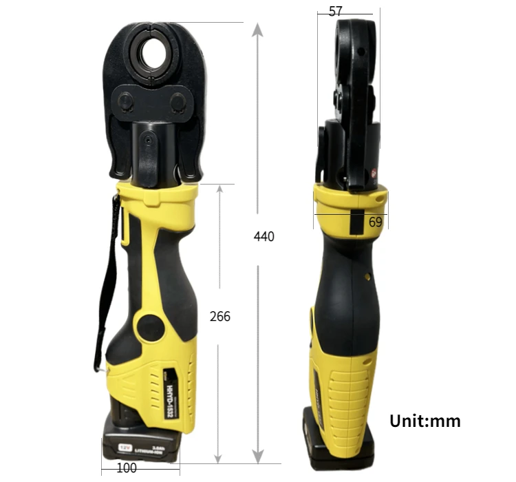 

HHYD-1532 Cordless Hydraulic Crimping Tool Kit, Battery-Powered Pro Press for Plumbing & HVAC