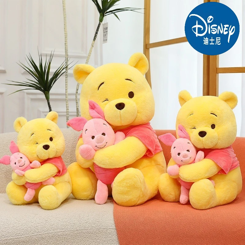 

Disney Winnie Bear Holding Piglet Plush Doll Sleeping with Pillow Soothing Doll Best Gift for Girls Christmas Gift