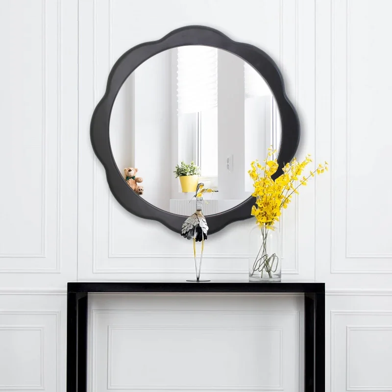 Based Mirror Nordic Bathroom Wave Mirror Living Room Shower Makeup Cute Aesthetic Espelhos De Paredes Home Decoration GY50DM