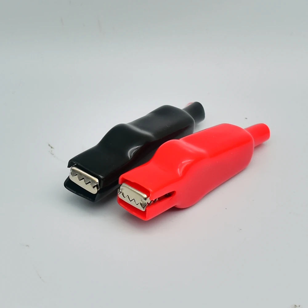 2Pcs Alligator Clip 20A PVC Sheathed Alligator Clamps DIY Test Leads Crocodile Electrical Clips Electrical Tool Parts