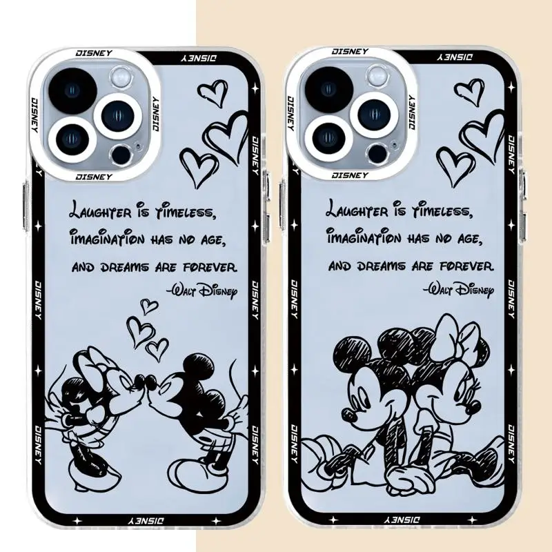 

The Walt Disney Mickey Mouse phone cases For iPhone 15 14 13 12 Mini 11 Pro Max X XR XS MSX 6 6S 7 8 SE Plus Clear fundas cover