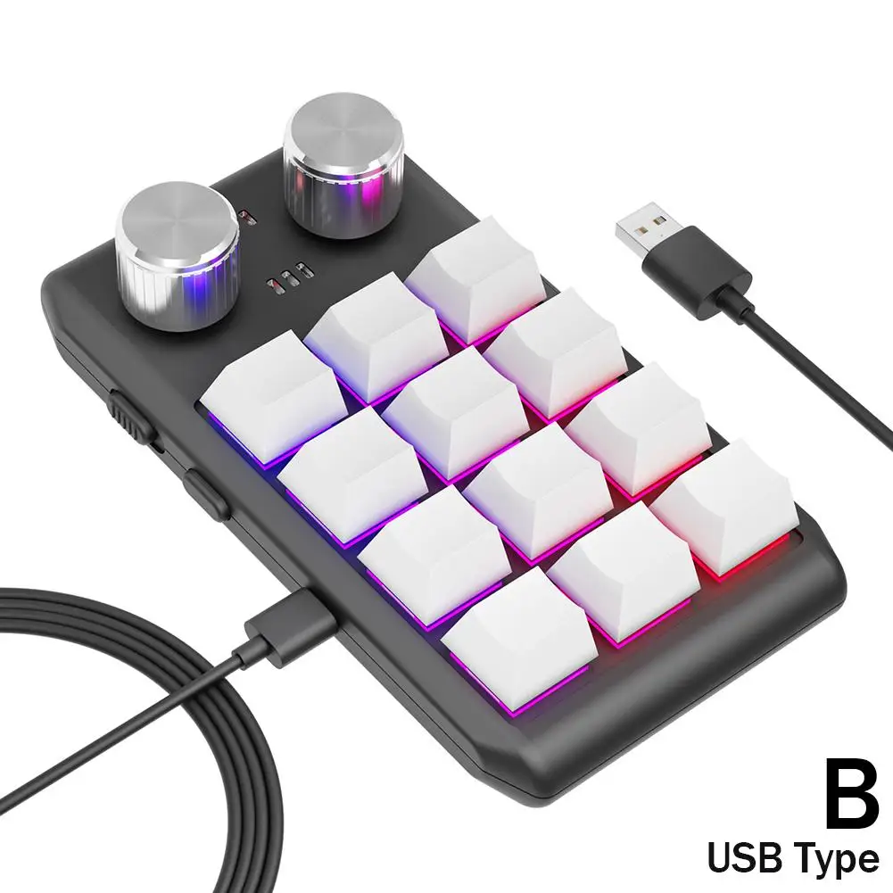 Mini Keyboard 3 Modes/Bluetooth/USB RGB Customize Ultra-thin Plug Newly Play Keyboard Game Launched Computer E-sports PS Ho J7B5