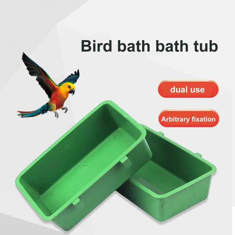 2Pcs Bird Food Box Splash-proof Hanging Feeding Box Easy To Install Parrot Bath Box Parrot Food Water Feeder Bird Cage Accessory