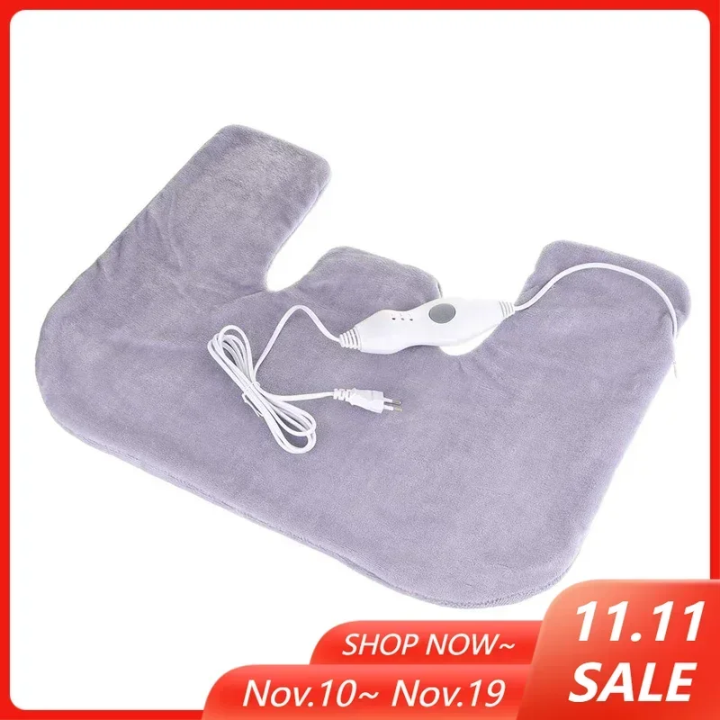 Electric Shoulder And Neck Heating Pad Blanket Portable Auto Shut Off Body Warmer Back Pain Relief Temperature Controller 3Modes