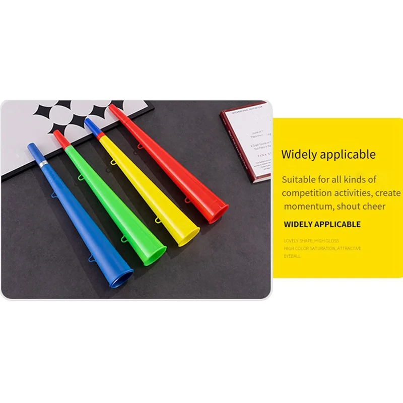 NALFI-12 Buah Tanduk Stadion Kipas Sepak Bola Tanduk Terompet Plastik Alat Peraga Bersorak Acara Olahraga Tahan Lama