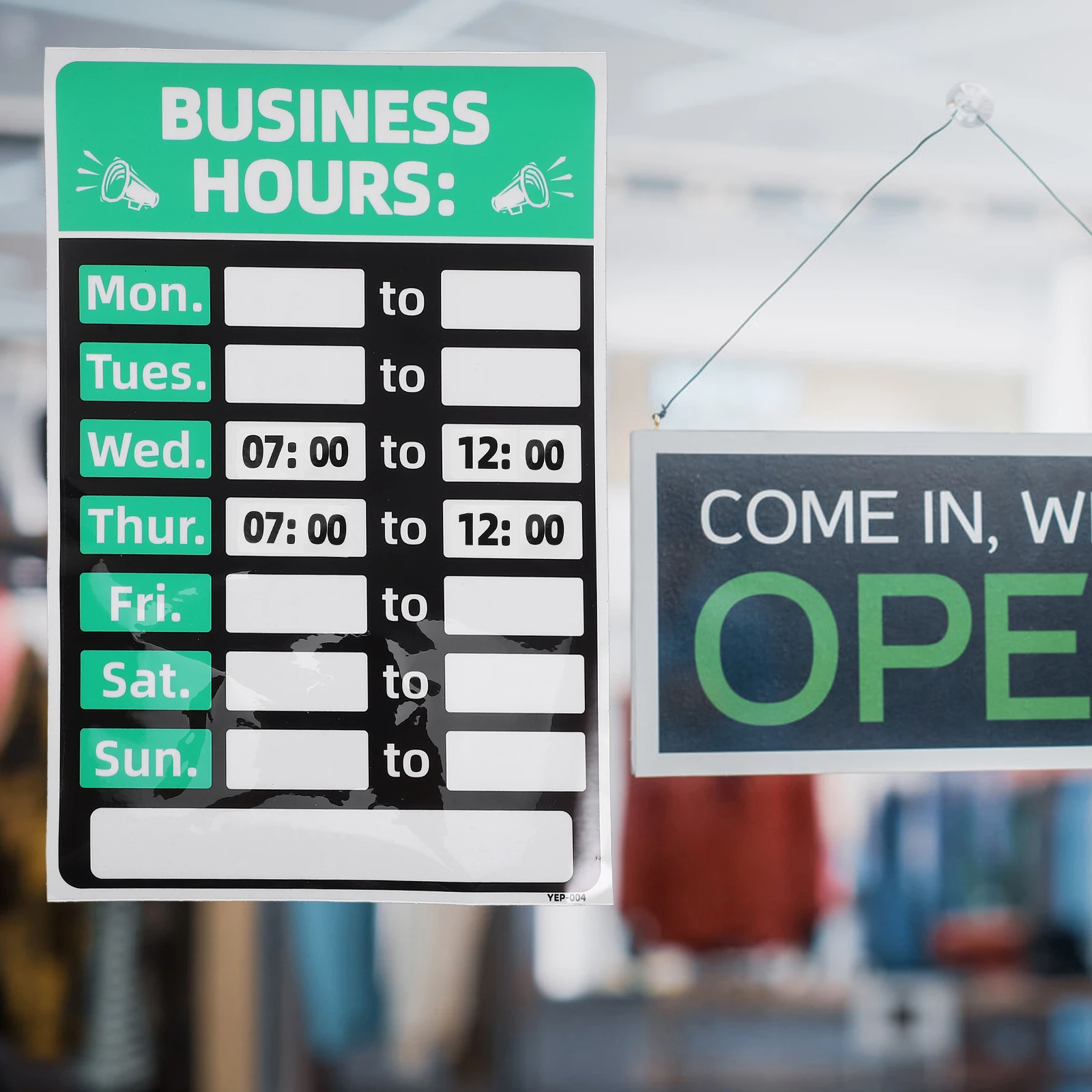 

1 set Business Hours Signs Changeable Stickers for Shop Door Office Store Restaurant Clear Opening Time Schedule Strong Adhesive
