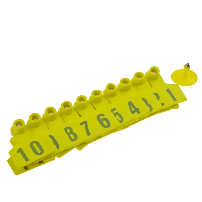 A 100PCS Taiwan Imported Pig Ear Tag Label Sows Plate Word Laser Typing (1-100)