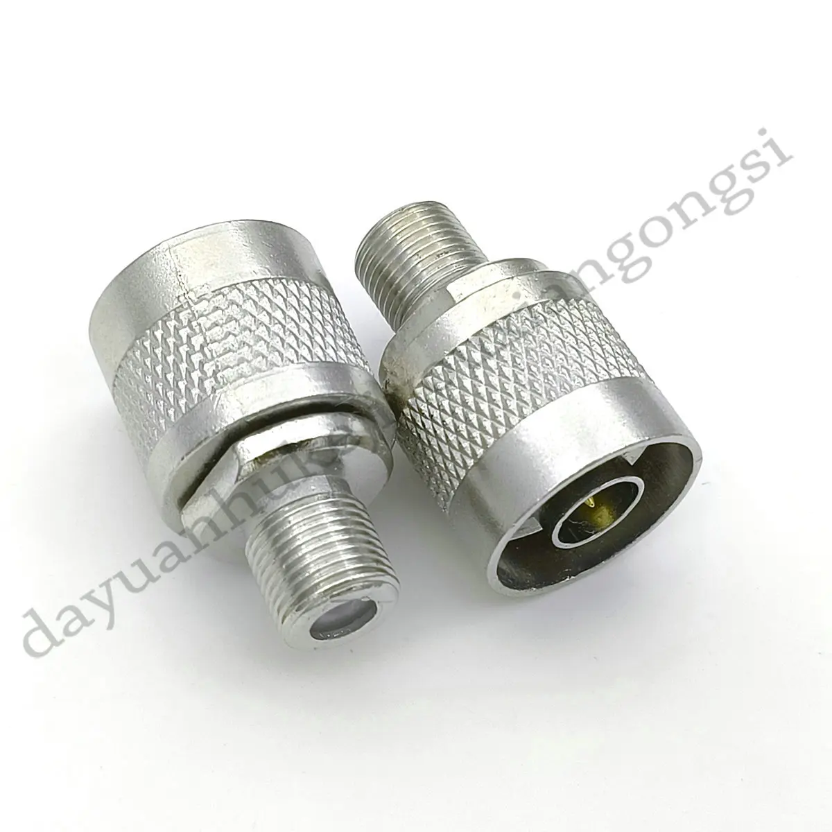 Imagem -03 - Adaptador de Conector Coaxial rf Reto Carcaça de Liga de Zinco n Plugue Macho para f Fêmea Jack 100140 Pcs