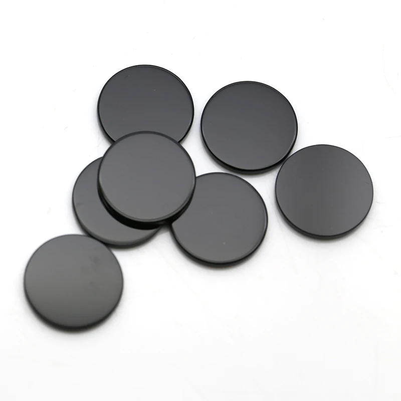 100 Pieces Round Slice Coin Shape Onyx Natural Black Agate Gemstone For jewelry Accessories