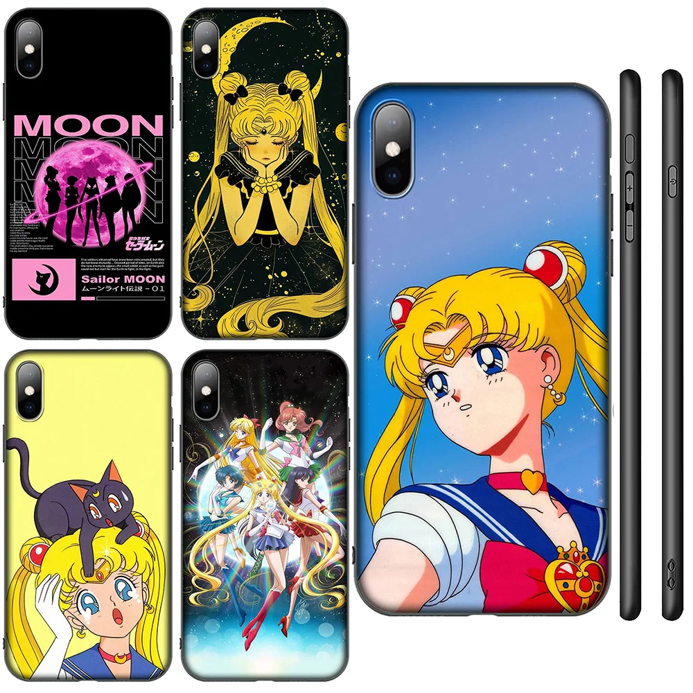 SA41 Comics Star Sailor-Moon Soft Case for iPhone 16 15 14 13 7 8 Pro Max Mini Plus